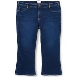TRIANGLE Jeans-Hose, Cropped Flare Leg Pantalon en Denim, Jambe évasée raccourcie, Blue, 54 aux Femmes