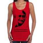 Tribal T-Shirts Mahatma Gandhi Live Forever Débardeur pour femme, Rouge, M