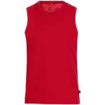 T-shirts basiques Trigema rouges en coton sans manches à col rond Taille XL classiques pour homme 