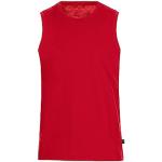 T-shirts basiques Trigema rouges en coton sans manches à col rond Taille XL classiques pour homme 