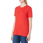 T-shirts Trigema rouge cerise à manches courtes à manches courtes à col rond Taille M look fashion pour femme 