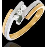 Bagues de fiançailles en diamant de mariage Edenly Nid Précieux blanches en or jaune 18 carats pour femme 