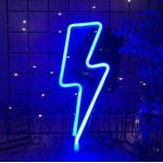 Triomphe Enseigne Lumineuse au Néon Éclair Neon Light LED Sign en Forme de Lumière Décoration Murale pour Anniversaire Décoration de Fête Mariage Éclairage de Noël Salle de Séjour (Bleu)