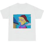 T-shirts à manches courtes Les Simpson Lisa Simpson look fashion pour femme 