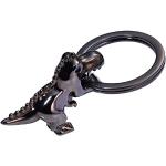 TROIKA Porte-clés dinosaure T-Rex, K-Rex, Tyrannosaurusrex, avec anneau porte-clés - Métal moulé - Noir chromé, Noir, 4,5cm, Moderne