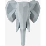 Lampes Vertbaudet grises en résine à motif éléphants 
