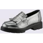 Chaussures trotteurs Helline gris argenté à franges Pointure 41 look casual 