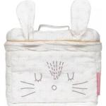 Trousses de toilette Little Crevette blanches à motif lapins pour fille 