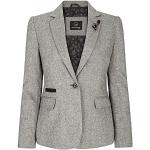 Blazers vintage gris foncé en tweed Taille M look casual pour femme 
