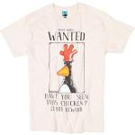 TruffleShuffle Mens Wallace and Gromit Feathers McGraw Wanted Poster Ecru T Shirt