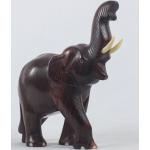 Figurines en bois à motif éléphants de 20 cm 