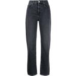 Jeans droits Trussardi noirs en denim délavés W25 L28 classiques pour femme en promo 