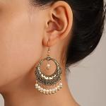 Boucles d'oreilles à perles ethniques style ethnique pour femme 