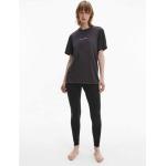 T-shirts col rond de créateur Calvin Klein Underwear noirs à manches courtes à col rond pour femme 