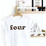 T-shirts à manches courtes beiges nude à effet léopard en coton à motif animaux Taille 4 ans pour fille de la boutique en ligne Etsy.com 