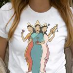 T-shirts à motif USA style ethnique pour femme 