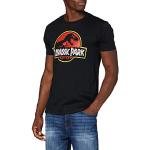 T-shirts Cotton Division noirs à manches courtes Jurassic Park lavable en machine à manches courtes Taille L look fashion pour homme 