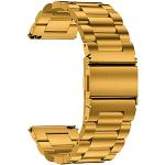 TStrap Bracelet de Montre Métal 18mm - Bracelets de Montres Remplacement à Dégagement Rapide Or pour Homme et Femme - Montre Bracelet en Acier Inoxydable pour Smartwatch