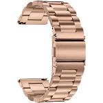 Bracelets de montre roses en acier à motif papillons à à boucle déployante look fashion en métal pour femme en promo 