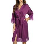Chemises de nuit de demoiselle d'honneur violettes en dentelle Taille XXL look fashion pour femme 