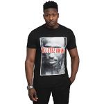 T-shirts à imprimés noirs Tupac Shakur look Rock pour homme 