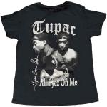 T-shirts à imprimés noirs Tupac Shakur Taille XL look fashion pour femme 