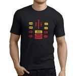 TusPersonalizables.com T-shirt – Tableau de bord Kitt – Voiture fantastique – Knight Rider - Noir - L