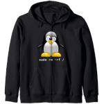 Sweats à capuche noirs à motif pingouins enfant look fashion 