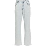 Jeans droits Twinset bleues claires en denim délavés W25 L29 pour femme 