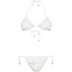 Hauts de bikini Twinset blancs en jersey à perles pour femme 