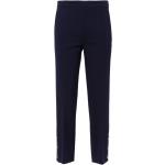Pantalons droits Twinset bleu nuit en viscose stretch Taille XXL W46 pour femme 