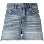 Shorts en jean Twinset bleu indigo en coton mélangé délavés classiques pour femme en promo 