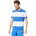 T-shirts U.S. Polo Assn. bleus à manches courtes à manches courtes à col rond Taille M look fashion pour homme 