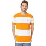T-shirts U.S. Polo Assn. orange à manches courtes à manches courtes à col rond Taille M look fashion pour homme 