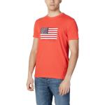 T-shirts à imprimés de printemps U.S. Polo Assn. rouges en coton lavable en machine à manches courtes à col rond Taille XL pour homme 