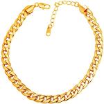 Bracelets dorés en or jaune fantaisie 18 carats look fashion pour femme 
