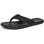 UGG Homme Seaside Flip Leather Sandale, Black, 40 EU