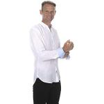 Chemises Ugholin blanches en lin à manches longues Taille L classiques pour homme 