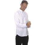 Chemises Ugholin blanches col mao à manches longues Taille L look casual pour homme 