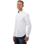 Chemises Ugholin blanches col mao à manches longues Taille XL look casual pour homme 