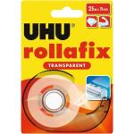 UHU Rouleau adhésif transparent Rollafix 19 mm x 25 m + dévidoir - 36965