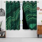 Rideaux vert émeraude en polyester occultants 