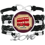 Bracelets en cuir à motif bus en cuir look fashion 