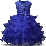 Robes sans manches bleues en tulle à motif fleurs Taille 6 ans look fashion pour fille de la boutique en ligne Amazon.fr 