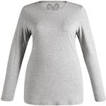 T-shirts Ulla Popken gris anthracite en coton oeko-tex à manches courtes à manches longues à col rond Taille 3 XL look fashion pour femme en promo 