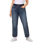 Jeans larges Ulla Popken bleus à galons Taille XXL plus size look fashion pour femme 