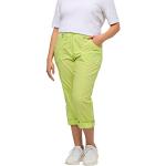 Pantalons cargo Ulla Popken vert lime plus size look fashion pour femme 