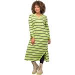 Robes Ulla Popken vert lime à rayures en coton à manches longues à manches longues Taille 3 XL plus size look casual pour femme 
