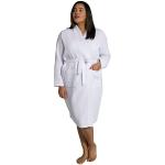 Robes de chambre longues Ulla Popken blanches Taille XXL plus size look fashion pour femme 