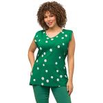 T-shirts Ulla Popken vert émeraude à épaulettes à manches courtes à manches courtes Taille 3 XL look fashion pour femme 